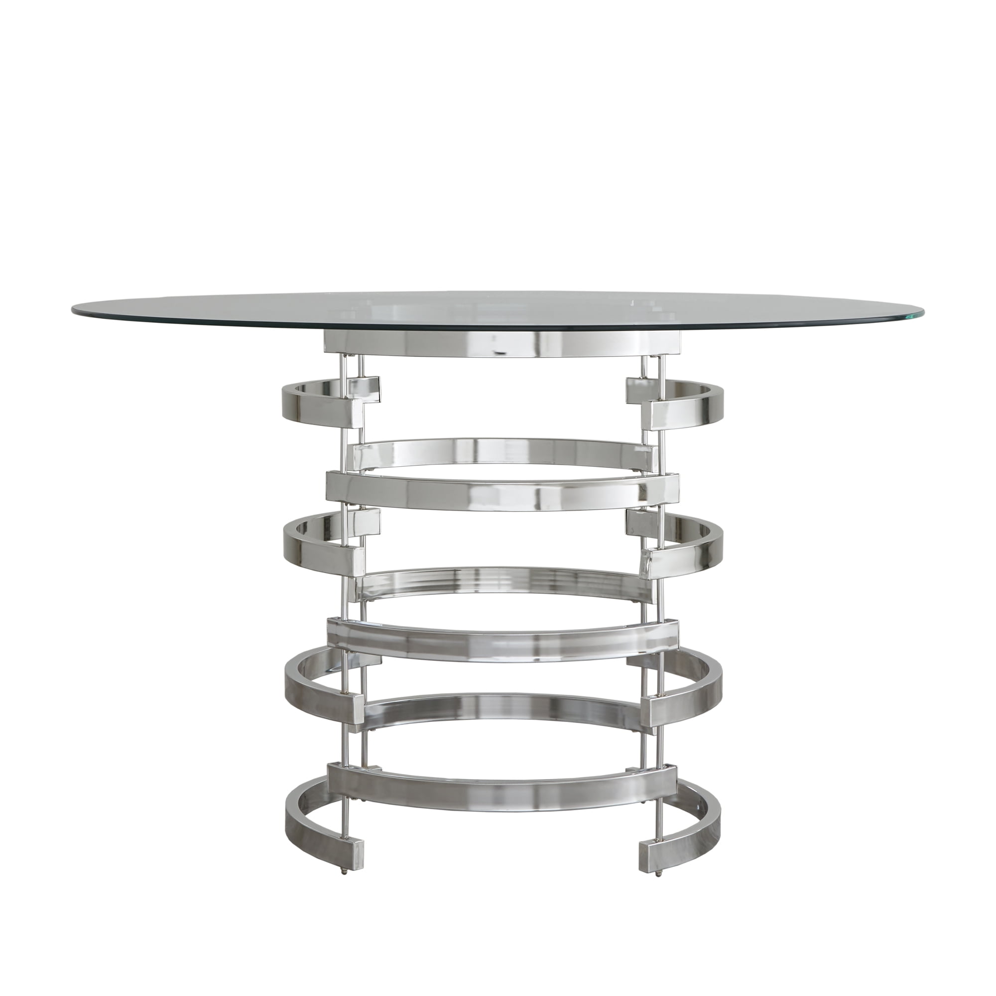 48 Round Glass Dining Table, Round Glass Dining Table Metal Base