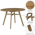 Mainstays 44inch Solid Wood Round Dining Table, Walnut Color, Include 1
