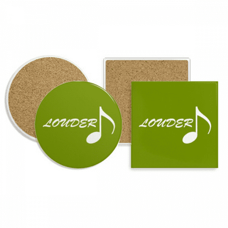 

Music Sound Enthusiasm Coaster Cup Mug Holder Absorbent Stone Cork Base Set