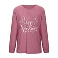 thumbnail image 5 of Sexlip Womens Christmas T Shirt Loose Long Sleeve Printed Shirt Fashion Cozy Xmas Party Tops Casual Crew Neck Solid Blouse Pink XL, 5 of 6