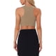 thumbnail image 3 of Camiseta sin mangas de verano INSPIRE CHIC para mujer, camiseta casual, talla S, marrón oscuro, 3 of 5