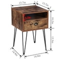 thumbnail image 7 of 23.7"Tall 1 - Drawer Iron Nightstand, 7 of 7