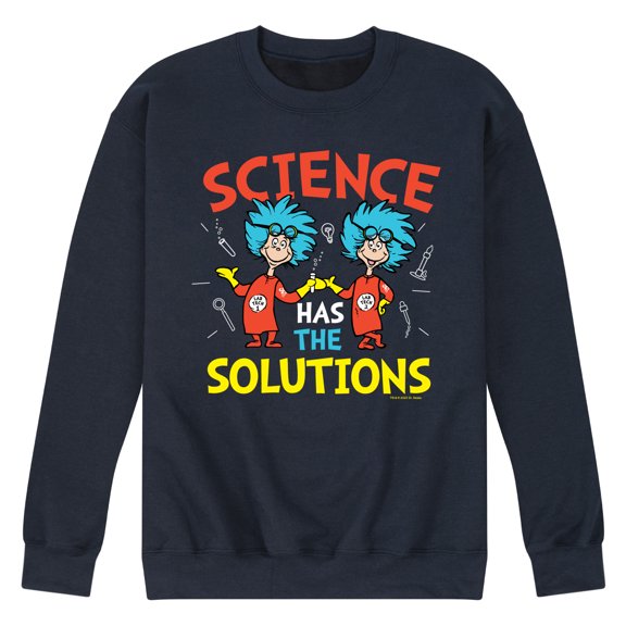 The Cat in the Hat - Science Has The Solutions - Men's Crew Neck Fleece Pullover