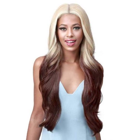 Bobbi Boss Kinna Synthetic Lace Wig MLF476 Lace Wigs / Color: 1B - OFF BLACK