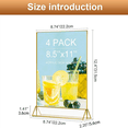 thumbnail image 4 of 4Pack 8.5X11 Gold Picture Frame Acrylic Sign Holder, Wedding Signs Table Numbers Menu Holders, 4 of 6