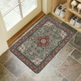 thumbnail image 4 of Boho Brown Vintage Carpet Welcome Door Mat Decorative Doormat Farmhouse Low-Profile Floor Rug Switch Mat for Home Indoor Outdoor Decorations 17 X 30 Inch, 4 of 6