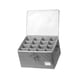thumbnail image 1 of Organizador de zapatos plegable con 16 compartimentos y asas reforzadas. Gris, 1 of 9