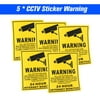 MIXFEER 5pcs/lot Safurance Waterproof Sunscreen PVC CCTV Video Camera Alarm Sticker 24 Hour Monitor Camera Warning Stickers Decal Sign Lables