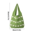 thumbnail image 3 of JingChun Knitted Shoulder Tote Bag Large Crochet Beach Bag Hobo Bag Aesthetic Tote Handbags for Women, 3 of 6