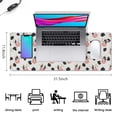 thumbnail image 5 of Long Mouse Pads for Desk,Beige Cow Spot Pattern Desk Mats on Top Of Desks, Desk Mouse Pad Extra Large with 3mm Non-Slip Base and Stitched Edge for Gaming,Office,Work,Home 31.5"x11.8", 5 of 6
