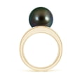 thumbnail image 2 of Angara Solitaire Tahitian Cultured Pearl Double Shank Ring in 14K Yellow Gold for Women | June Birthstone Jewelry for Her, 2 of 8