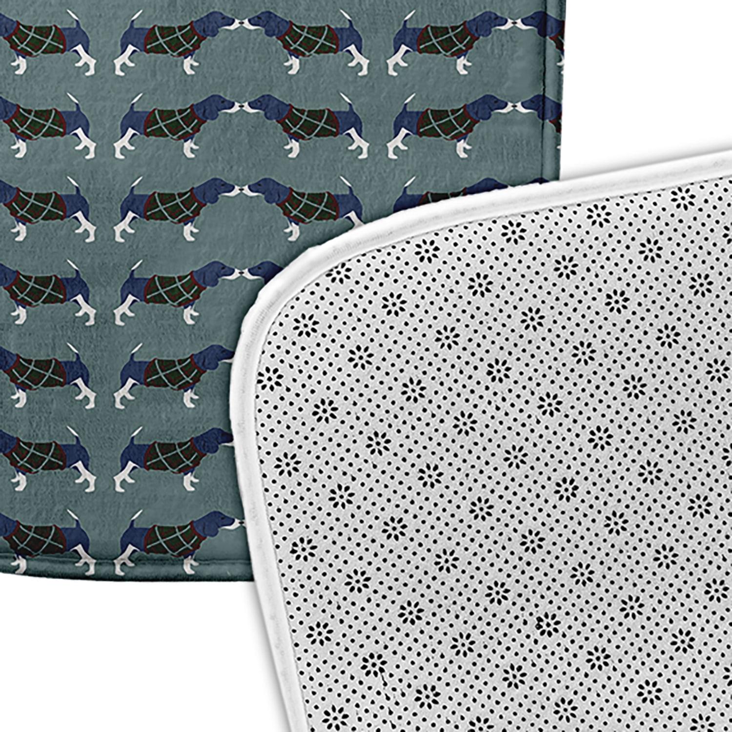 Simply Daisy Warmest Wishes Kissing Doggies Pet Feeding Mat for Dogs and Cats