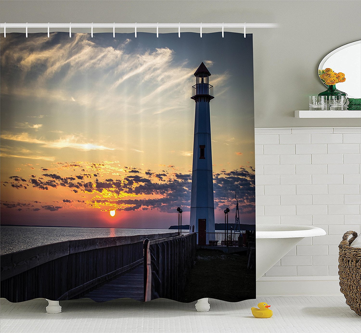 Railay Beach in Krabi Thailand Small Boat Crystal Water Rock Cliff Tropical Landscape Bule Green Bathroom Accessories 75 Inches Long Ambesonne Tropical Decor Shower Curtain Set