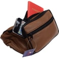thumbnail image 4 of Marshal Leather Waist pack, Belt Pouch, Fanny Pack, Bumbag Light Brown, 4 of 7