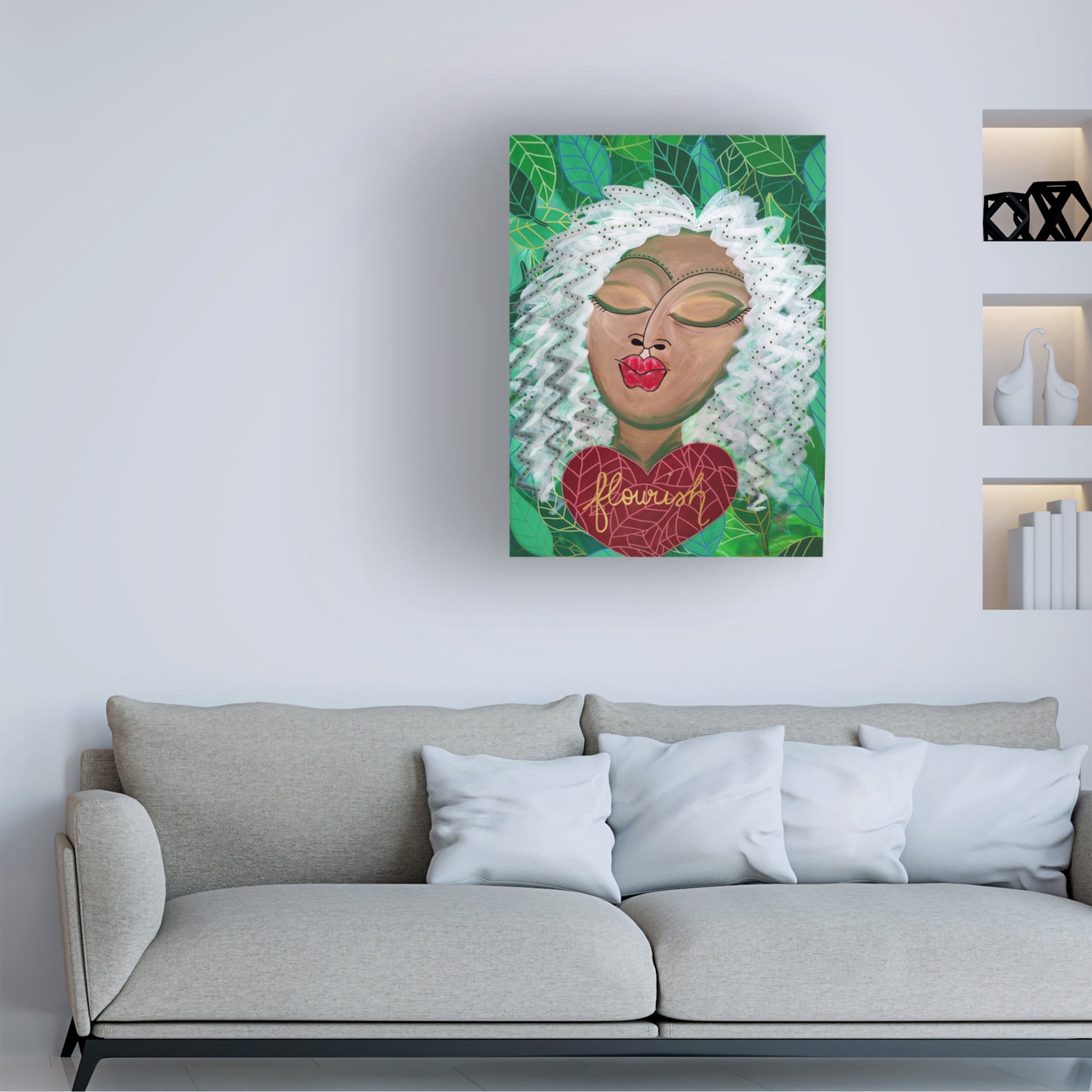 Canvas Wall Art - Rev. Dr. Angela Yarber 'Goddess of Flourishing' Wall Art for Living Room, Bedroom, or Office Décor by Trademark Fine Art - 18 x 24 Inches