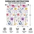 thumbnail image 2 of Blackout Kids Curtains,Watercolor Pioneer Flower Pattern Childrens Insulated Curtains Set Of 2,Bedroom Essentials,Toddler Room Decor 42x84in(106x213cm), 2 of 4