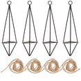 thumbnail image 4 of 8 Pcs  Geometric Plant Hangers Air Plants Hanging Metal Air Plants Holders Pot Container Decoration, 4 of 6