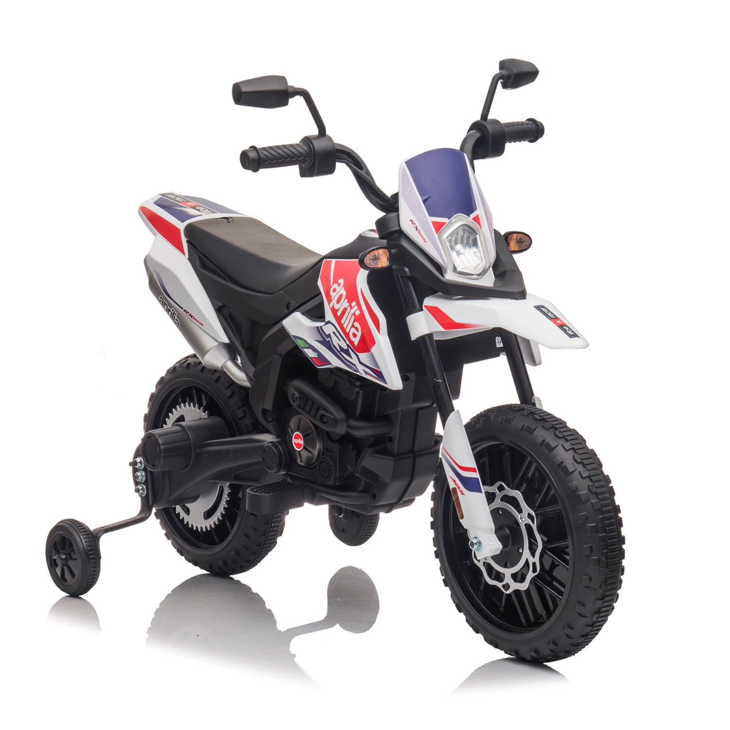 CIPACHO 12V Electric Kid Ride On Onmotorcycle, Apulia Licensed Kid Motorcycle, 2 Wheels Battery Powered Vehicles Toys, White CIPACHO 12V Electric Kid Ride On Onmotorcycle, Apulia Licensed Kid Motorcycle, 2 Wheels Battery Powered Vehicles Toys, White