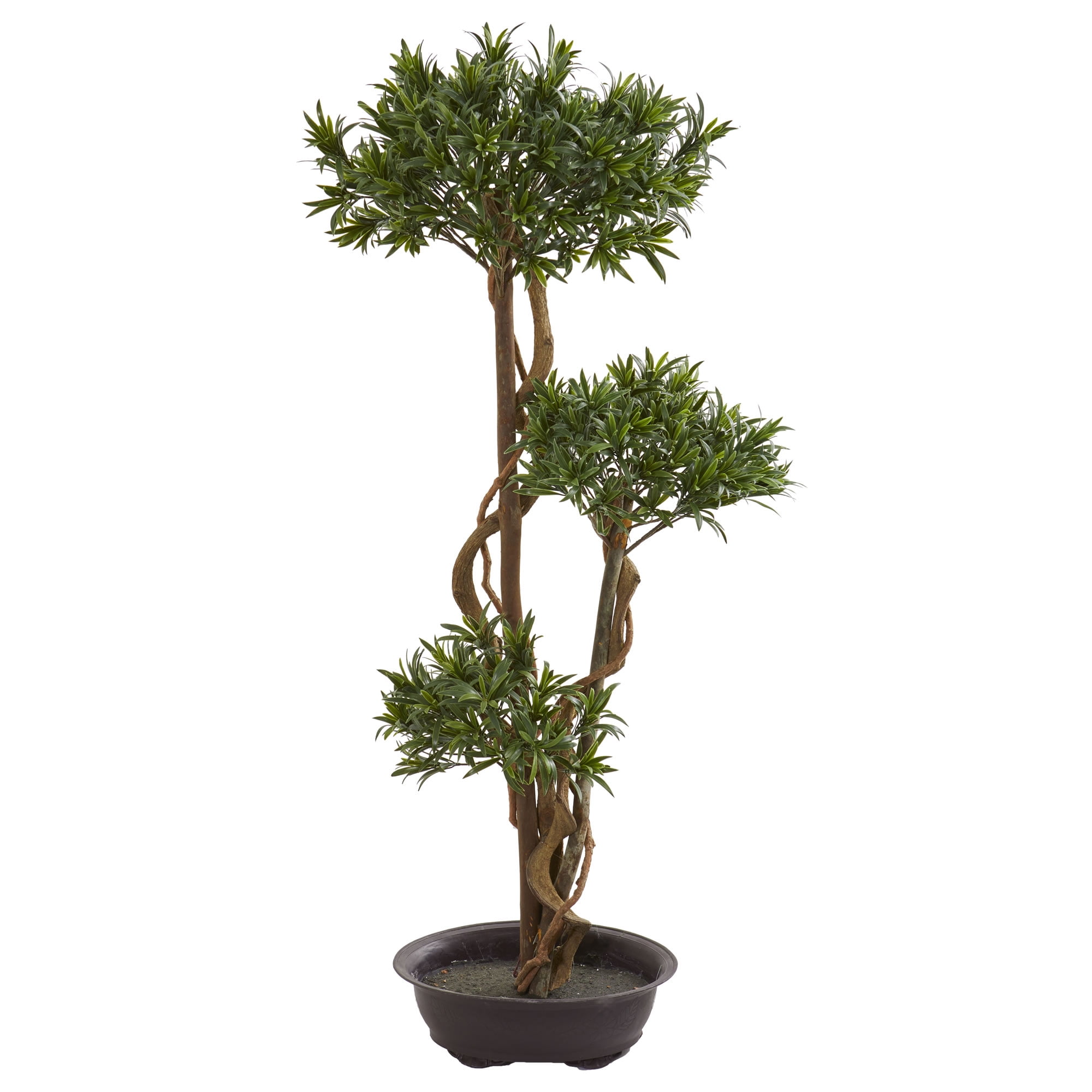 Nearly Natural 46in. Bonsai Styled Podocarpus Artificial Tree Walmart