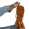 thumbnail image 5 of Juebong Sandals clearance Boho Slide Sandals for Women Girls Dressy Low Wedge Sandal Casual Open Toe Flat Sandals Summer Beach Slip on Sandals Platform Sandals, 5 of 5