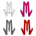 thumbnail image 3 of MENS WIDE HEAVY DUTY X SHAPE BRACES ELASTIC SUSPENDERS CLIPS TROUSER, 3 of 9