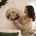 thumbnail image 7 of Dalang Holiday Door Hanging Sign, Gemmed Acrylic Wreath Plaque, Shimmering Seasonal Mantel Entryway Covered Porch Home Accent, 7.9 in, 7 of 7
