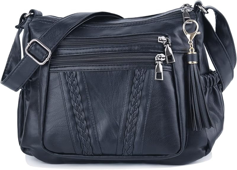 Verstarlin Crossbody Bags For Women Pocketbooks Soft PU Leather Purses and Handbags Multi Pocket Shoulder Bag