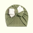 thumbnail image 3 of Super Soft Stretchy Girl Turban Hats with Bow Knot Kids Beanies Hats Caps Bonnets Beanies Headwraps for Girls Boys 0-3 Years under $10, 3 of 3