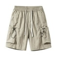 thumbnail image 3 of Men's Casual Shorts Mens Mens Shorts Men with Pockets Men Big And Tall All Attire Athletic S Cargo Athletic Big And Tall Compression Baggy Workout Khaki L, 3 of 7