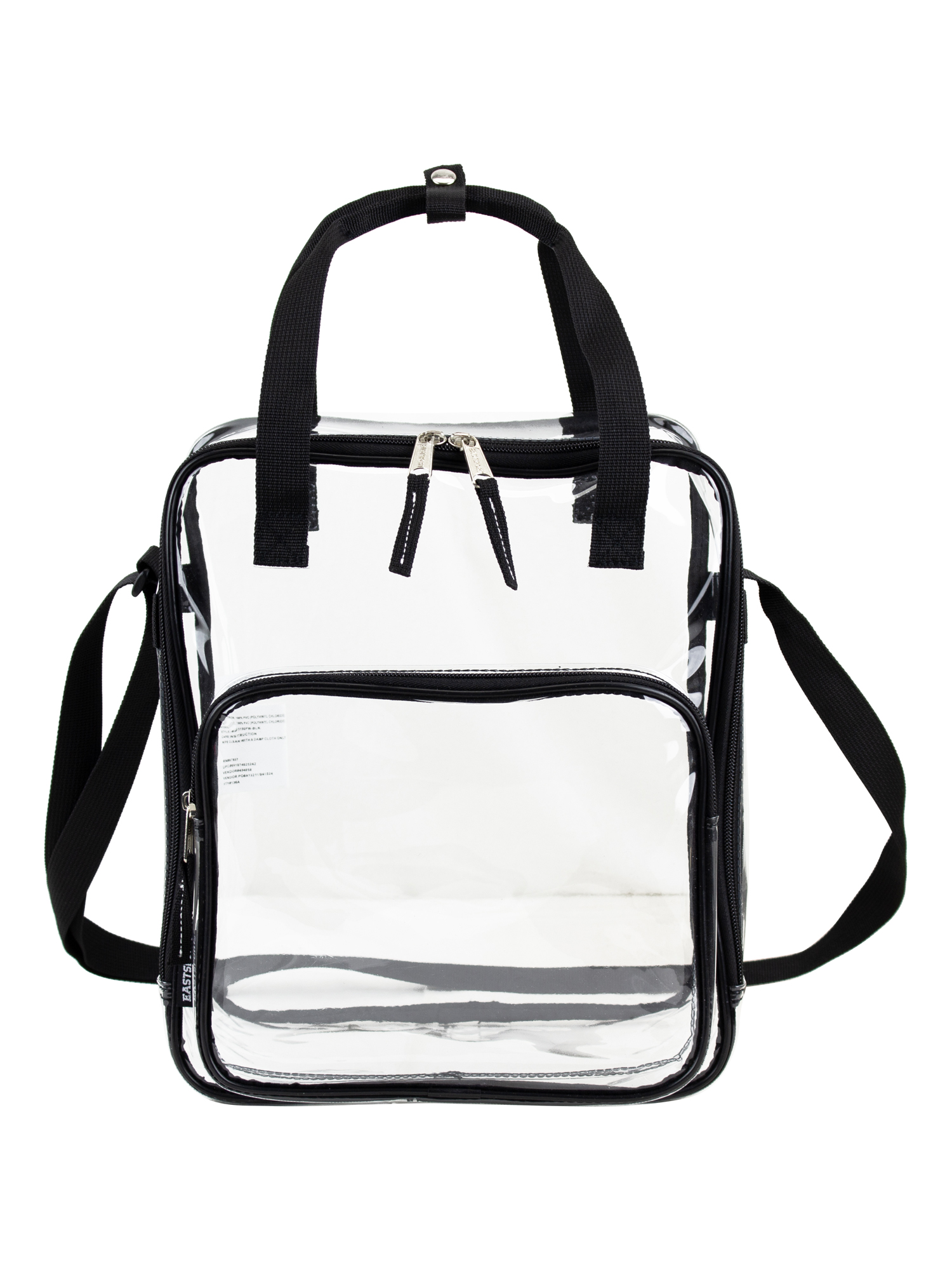 Eastsport Clear Double Handle Stadium Tote, Black Trim photo 1