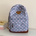 thumbnail image 2 of Women Nylon Polka Dot Cute Playful Bookpack Large Capacity Students Bookbags Multiple Pockets Travel Daypack Bag for Commute (Grey), 2 of 11