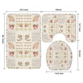 thumbnail image 3 of Pioneer Flower Floral Print Pattern Bathroom Rugs Sets 3 Piece,Toilet Cover Set,Absorbent Non Slip Bathroom Mats Sets with U-Shaped Contour Rug Toilet Rug Set, 3 of 5