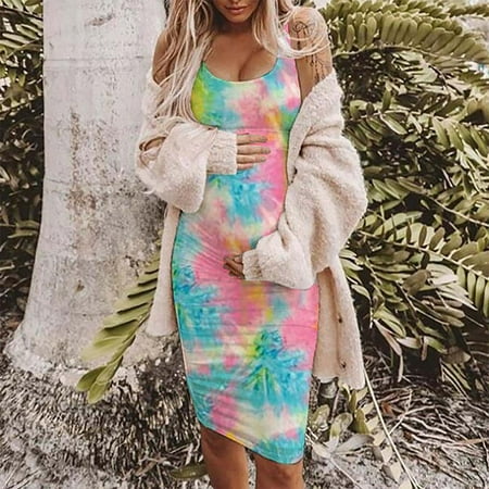 

Juebong Women s Summer Sleeveless Square Neck Maternity Wedding Guest Dress Trendy Botton Front Solid Pregnant Maternity Nursing Round Neck Sling Vest Dresses Midi Dress
