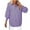 Purple, variant on Women 2025 Fine Striped Smocked Cuffed Shirts Long Sleeve Collared Blouse With Pocket