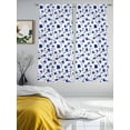 thumbnail image 2 of Blue Spring Floral Sheer Curtains 72 Inch Length 2 Panels Set, Summer Botanical Elegant Voile Window Treatment Rod Pocket Curtains Sheers Drapes for Bedroom/Living Room/Kitchen 52"x72"x2, 2 of 7