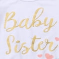 thumbnail image 4 of Barboteuse pour Bébé Fille, Justaucorps Imprimé « Baby Sister », Short, Bandeau, 4 of 5