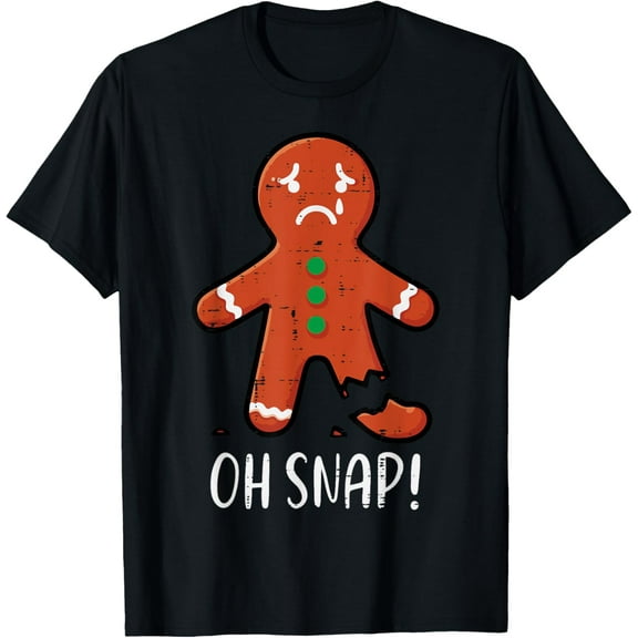 Christmas Gingerbread Broken Leg Oh Snap Xmas Men Women T-Shirt TShirt