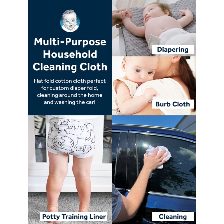 Cotton Flatfold Cloth Diapers, 10-Pack photo 5