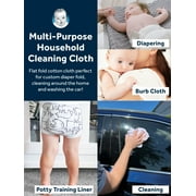 Gerber Baby Neutral White Cotton Flatfold Birdseye Diaper, 10-Pack, One Size
