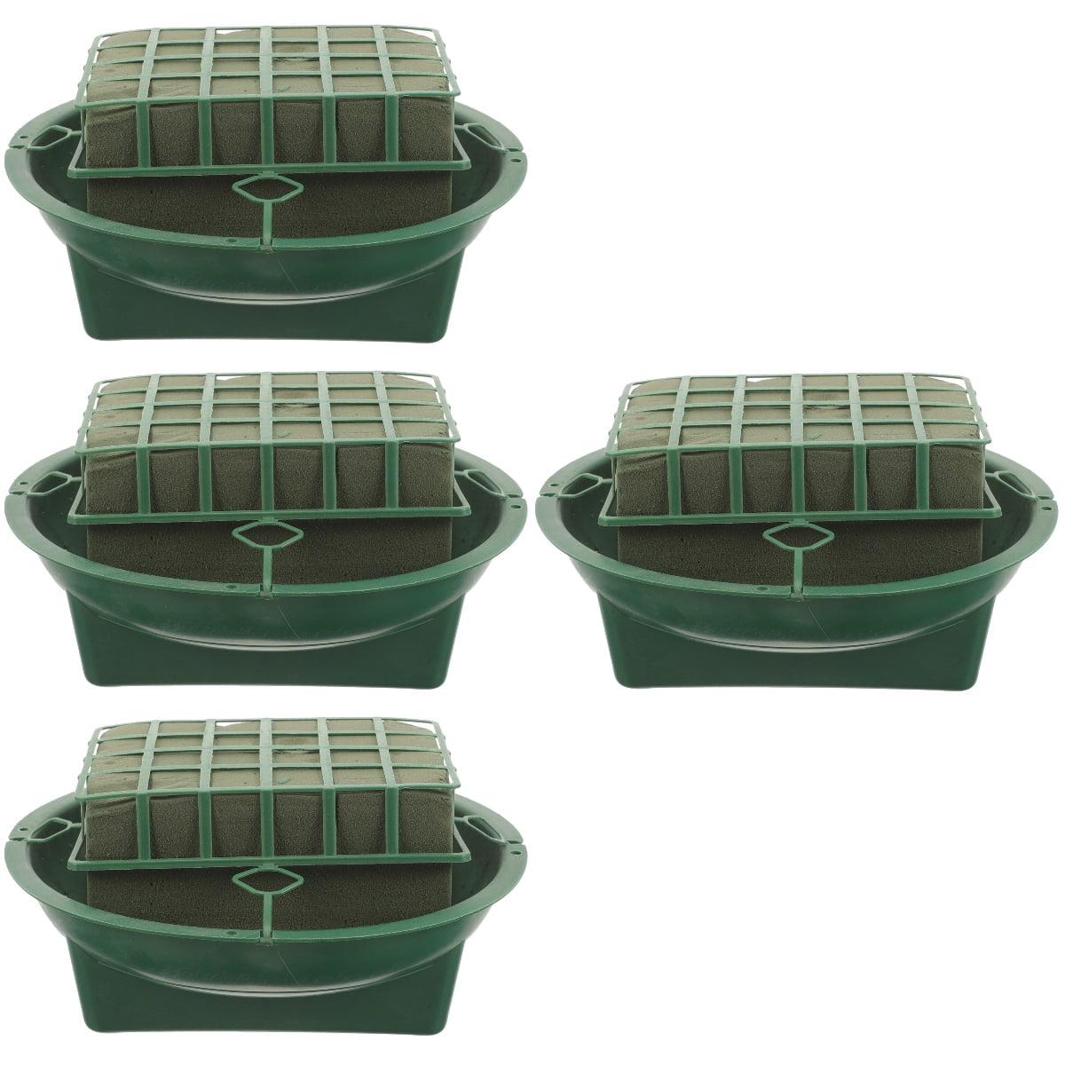 Raindrops 4pcs Floral Foam Cage with Bowl for Flower Arrangement, Floral Foam Base for and Artificial Flowers