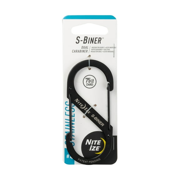 Nite Ize S-Biner Stainless Steel Dual Carabiner #4 - Black