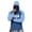 Blue, variant on Men's USA Patriotic Hoodie with Built-in Face Mask and Raglan Sleeves Featuring UPF 50 Sun Protection for Independence Day Fishing Hiking Camping or Outdoor Work Blue L