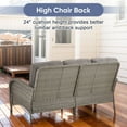 thumbnail image 6 of Opohoro 5-Piece Outdoor Conversation Set with Swivel Rocking Chairs, Patio Sofa, Coffee & Side Tables, Gray/Gray, 6 of 14