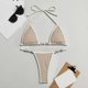 thumbnail image 3 of WILLBEST Traje de Baño para Dama Traje de Baño de Dos Piezas Multicolor Sólido Tobikini con Diseño de Alambre de Almohadilla Extraíble para Mujer, 3 of 3