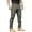 Army Green, variant on Mens Cargo Pants, Elastic Waist Button Closure 8 Pockets Breathable, Outdoor Work Trousers,Black S