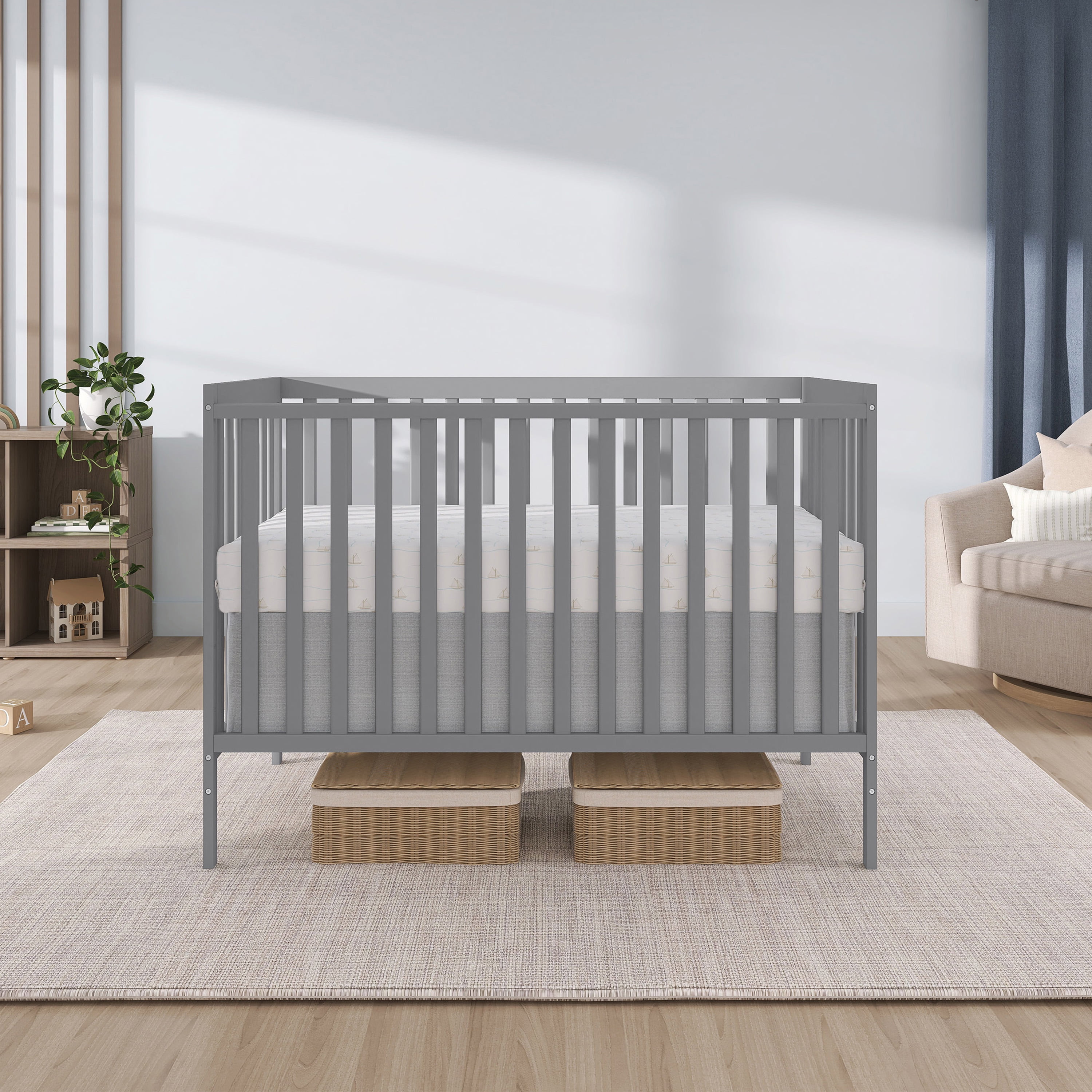 Dream On Me, Synergy, 5 in 1 Convertible Crib In Storm Grey