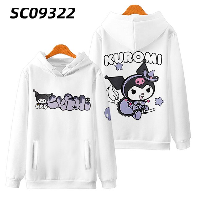 Sanrio Kuromi-Sudadera con capucha para niña, Tops finos de estilo Harajuku, ropa informal coreana, Otoño, 2023