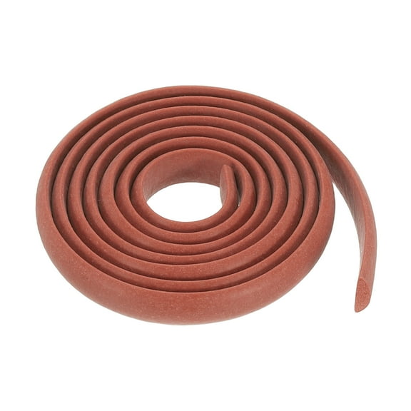 Uxcell Silicone Foam Seal Strip, 0.4"Wx0.1"Tx3.3FT Semicircular High-Density Solid Sponge Rubber Weather Stripping Cord for Sealing Gap Blocker Insulation, Red