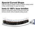 thumbnail image 3 of Olivia Garden FingerBrush Scalp-Hugging & Vented Combo Paddle Hair Brush (ionic & 100% boar bristles) FBCO-GD (Grande), 3 of 5