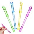 thumbnail image 1 of 4pcs 6-Hole Mini Clarinet Transparent Flute Children Beginner Music Playing Wind Instruments (Random Color), 1 of 4